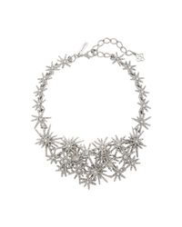 Oscar de la Renta | Metallic Crystal Fireworks Necklace | Lyst
