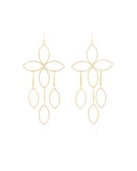 LFrank Lingerie | Metallic Open Marquis Flower Cluster Earrings | Lyst