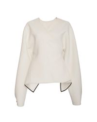 Diane von Furstenberg | White Relaxed Wrap Front Jacket | Lyst