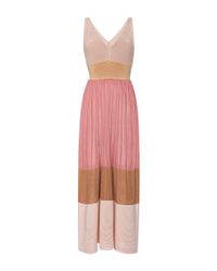 Agnona Multicolor Color Block Knitted Volume Dress