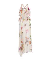 Blumarine Multicolor Floral Printed Sleeveless Ruffle Dress