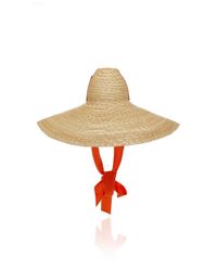 Lola Hats Orange Sugar Cone Oversized Straw Hat