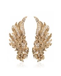Marchesa | Metallic Bird Button Earrings | Lyst