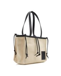 Loewe Canvas Small Cushion Tote in Black/White (Brown) | Lyst