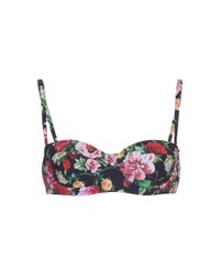 Dolce & Gabbana Multicolor Floral Bra Bikini Top