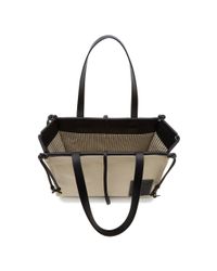 Loewe Canvas Small Cushion Tote in Black/White (Brown) | Lyst