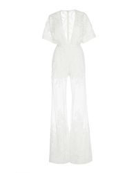 Elie Saab White Wide Legged Jumpsuit
