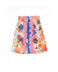 CELIA B Multicolor Celandine Mini Skirt