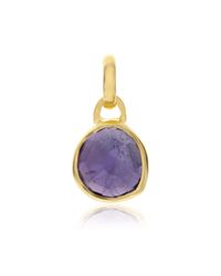 Monica Vinader | Purple Mini Siren Bezel Pendant | Lyst