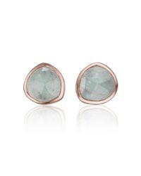 Monica Vinader | Blue Siren Stud Earrings | Lyst