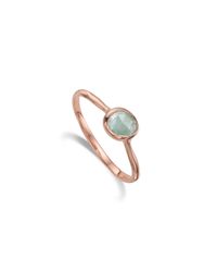 Monica Vinader | Blue Siren Small Stacking Ring | Lyst