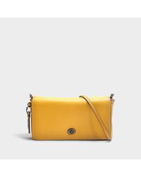 coach crossbody dinky bag heart calfskin turquoise light