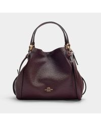 Sac Porté Epaule Edie 28 en Cuir de Veau Rose Cuir COACH en ... Sac Porté Epaule Edie 28 en Cuir de Veau Rose Cuir COACH en ...