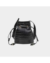 sac seau lancel croco noir