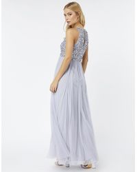 scarlett embellished tulle maxi dress