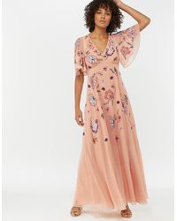 monsoon pink maxi dress