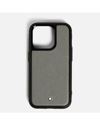 Montblanc Mst Naruto Leather Iphone 14 Pro Cover in Black