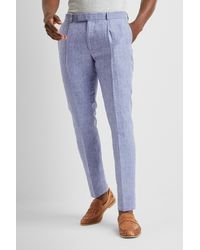mens skinny linen trousers