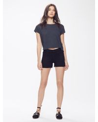 mother the charmer fray denim shorts
