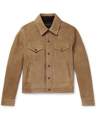 rag & bone suede trucker jacket