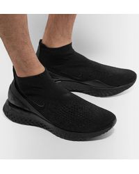 nike react rise triple black