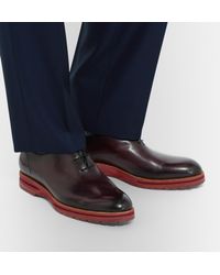 Berluti Alessio Leather Oxford Shoes in Burgundy (Brown) for Men - Lyst