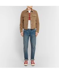 rag & bone suede trucker jacket