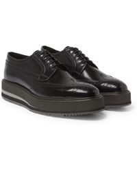 prada mens platform brogues