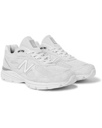 New Balance 990 Suede Sneakers in White 