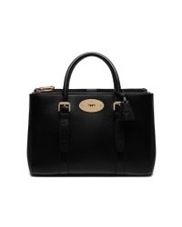 Mulberry Leather Bayswater Double Zip Tote Bag in Black a (Black) - Lyst