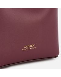 ralph lauren leather debby drawstring bolsa