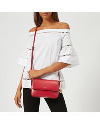 dkny bryant medium leather flap crossbody
