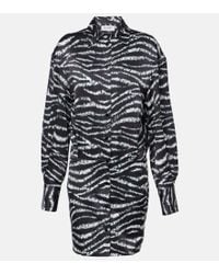 The Attico Silvye Striped Poplin Mini Shirt Dress in Blue | Lyst The Attico Silvye Striped Poplin Mini Shirt Dress in Blue | Lyst