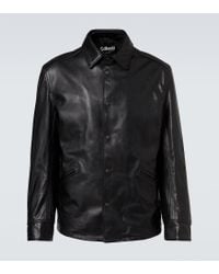 ジャケット・アウター JUNYA WATANABE Leather Bates Jacket Junya Watanabe MAN: Bates Stripe Print Jacket (Blue/White