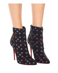 Christian Louboutin Leather So Kate Studded Boots in Black - Lyst