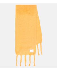 【関税&送料込】Jil Sander Yellow Mohair Blend Scarf Jil Sander Fringed Mohair And Wool-blend Scarf in Red | Lyst