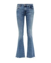 7 For All Mankind Jean bootcut Tailorless Luxe a taille basse - Bleu