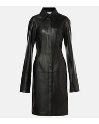 トレンチコート SPORTMAX FW24 ALFEO 1234 LEATHER TRENCH (2422476013600 001) Sportmax Leather Trench Coat In Black - 63% Off | Editorialist