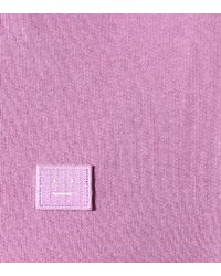 Acne Purple Fairview Face Cotton Sweatshirt