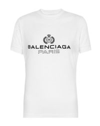 T-shirt BB Paris Bianca di Balenciaga in Bianco | Lyst