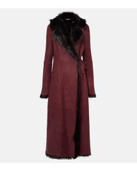 【関税込み】Saks Potts ブラック Bonna シアリングコート Saks Potts Bonnie Fringed Coated Shearling Long Coat in