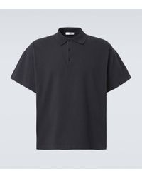 The Row Bryson Cotton Polo Shirt in Gray for Men | Lyst