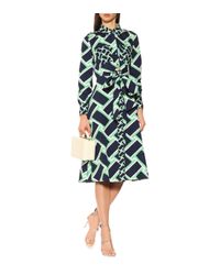 Diane von Furstenberg Blue Midikleid Jeri aus Baumwolle