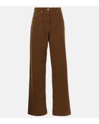 パンツ PRADA Sand Cotton Wide-Leg Pant Prada Sand Cotton Wide-leg Pant In Beige | ModeSens
