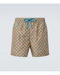 Gucci GG Psychedelic Print Swim Shorts in Black for Men | Lyst