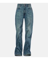 Y. Project Evergreen Cutout Straight Jeans in Blue | Lyst