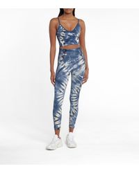 Tory Sport Tie-dye leggings in Blue | Lyst