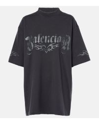 Balenciaga The Carrie Oversized T-Shirt in White | Lyst