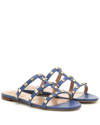 rockstud flat slide sandal