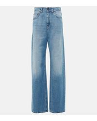 Brunello Cucinelli Embellished High-rise Wide-leg Jeans - Blue